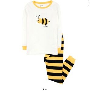 Leveret Kids bumble Bee Pajamas set cotton size 14